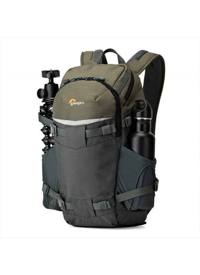 LP37014-PWW, Flipside Trek BP 250 AW Backpack for Camera with ActiveZone Suspension System, Tablet Compartment, Grey/Dark Green