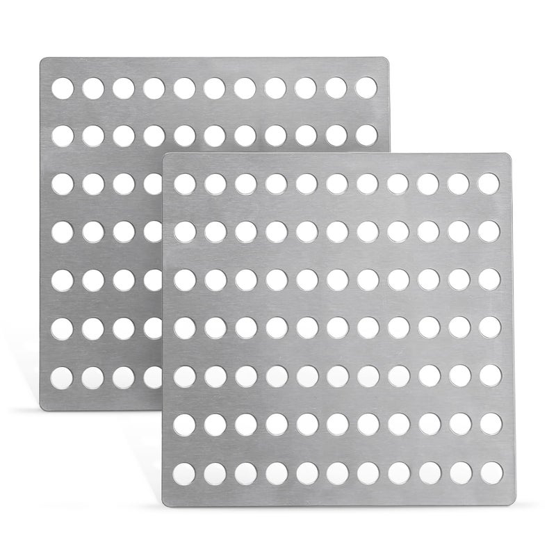 Steel Drain Cover 15 X 15cm  Pack of 2 Rustproof Swirl Drain Covers Outdoor  Indoor  Durable Mesh Drainage Covers Suitable as Shower Drain Cover Garden Leaf Guard 2