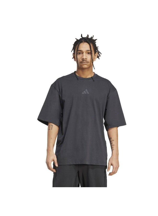 Adidas Adidas Oversize Tee Black T-Shirt (Short Sleeve) T-Shirts For Men - Image 2