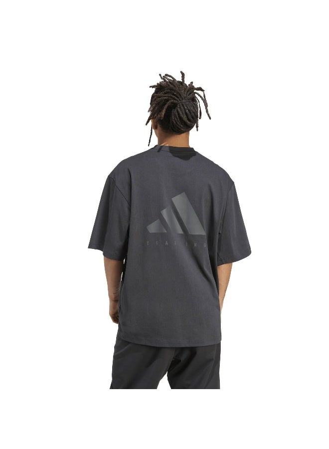 Adidas Adidas Oversize Tee Black T-Shirt (Short Sleeve) T-Shirts For Men - Image 3