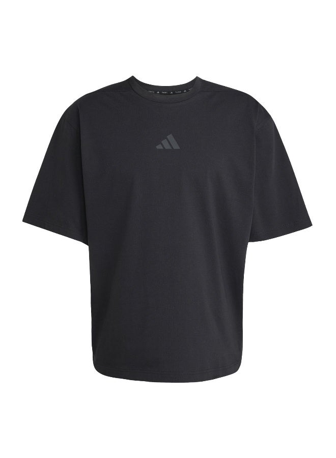 Adidas Adidas Oversize Tee Black T-Shirt (Short Sleeve) T-Shirts For Men - Image 1