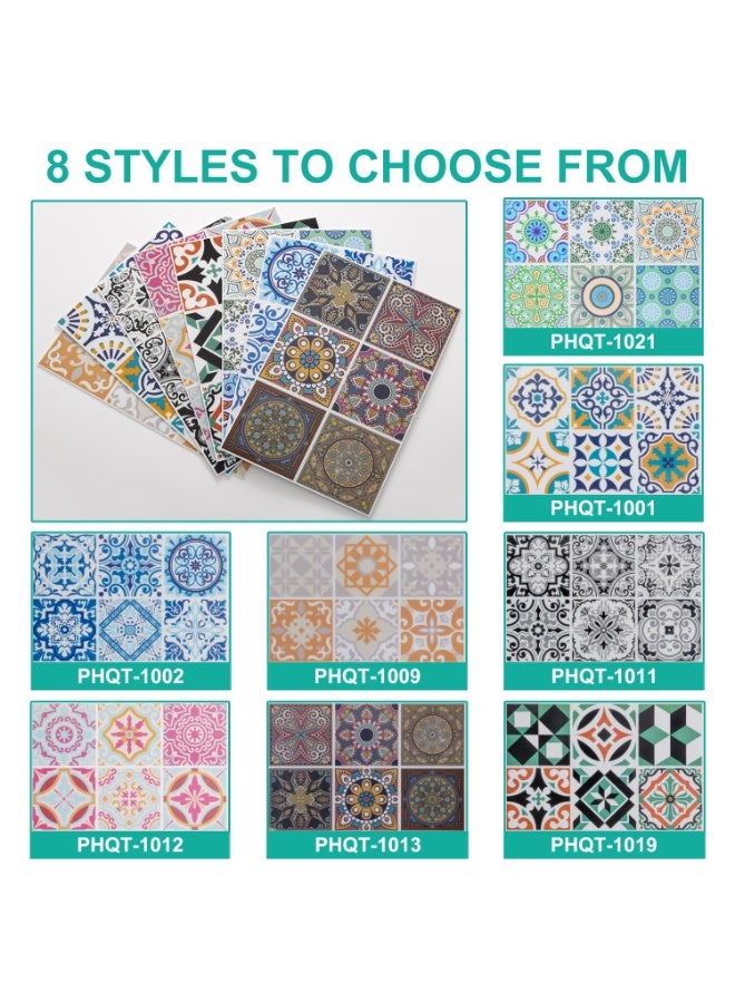 نوايوو ملصقات الحائط، 12 قطعة من لوحات الحائط القابلة للتقشير واللصق، ملصقات بلاط الجدران والأرضيات ذاتية اللصق، ملصقات بلاط مقاومة للماء، ورق حائط من البولي فينيل كلوريد للمطبخ والمقهى والديكور الداخلي (N1013) - Image 4