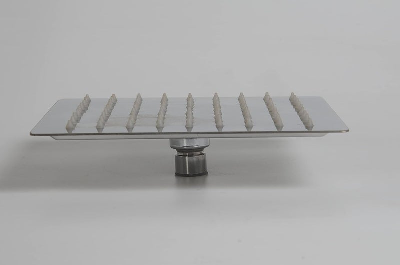 Ultra-slim square rain shower Stainless Steel 6 inches 15cm overhead for bathroom Without shower arm Silver, Chrome Finish  - Image 1
