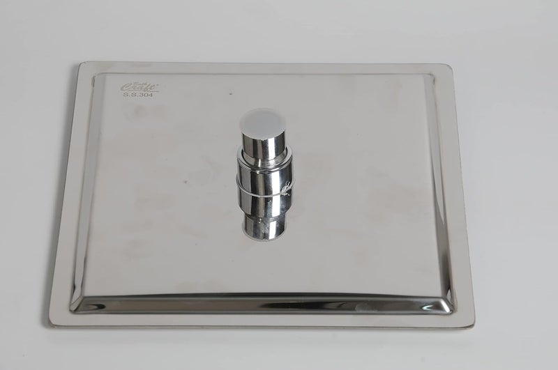 Ultra-slim square rain shower Stainless Steel 6 inches 15cm overhead for bathroom Without shower arm Silver, Chrome Finish  - Image 3