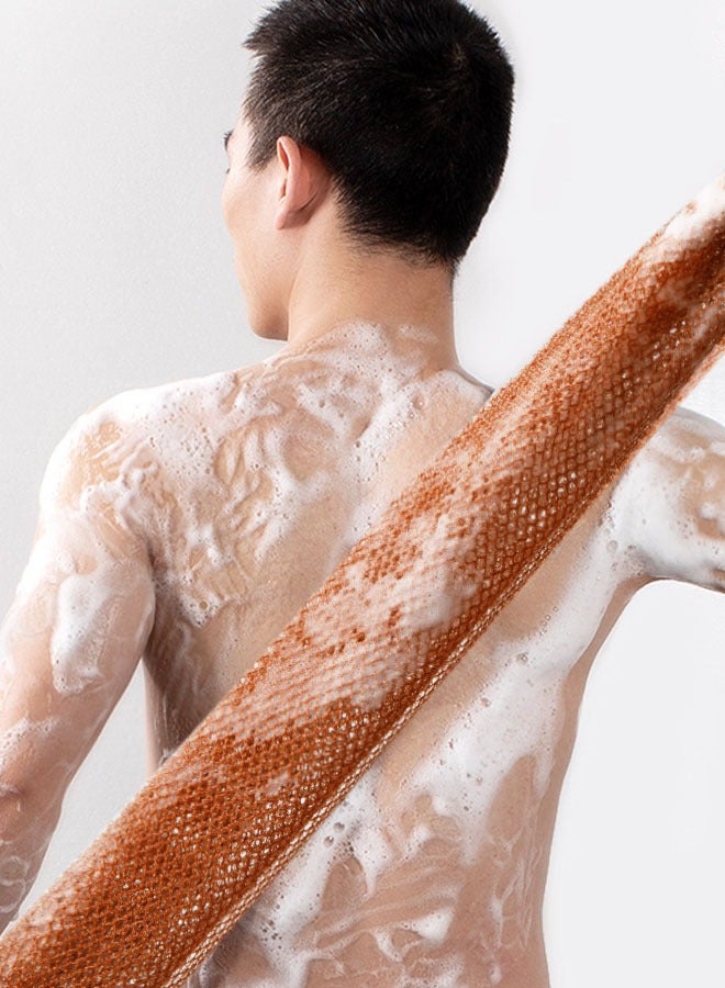 Generic 3 Pieces African Net Bath Sponge African Exfoliating Long Body Scrubber Tight Weave Beauty Skin Smoother Tower Bath Cloth Porous Stretches Back Washcloths For Daily Use Or Stocking Stuffer - Image 2