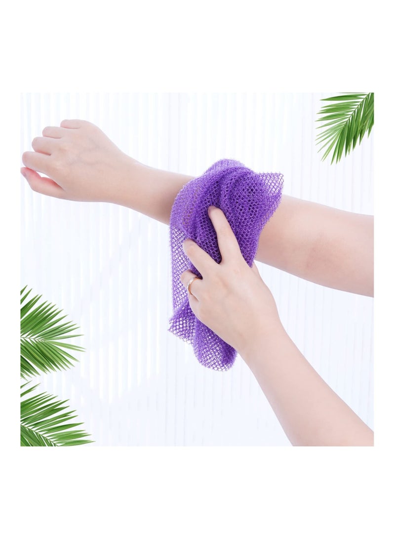 Generic 3 Pieces African Net Bath Sponge African Exfoliating Long Body Scrubber Tight Weave Beauty Skin Smoother Tower Bath Cloth Porous Stretches Back Washcloths For Daily Use Or Stocking Stuffer - Image 5