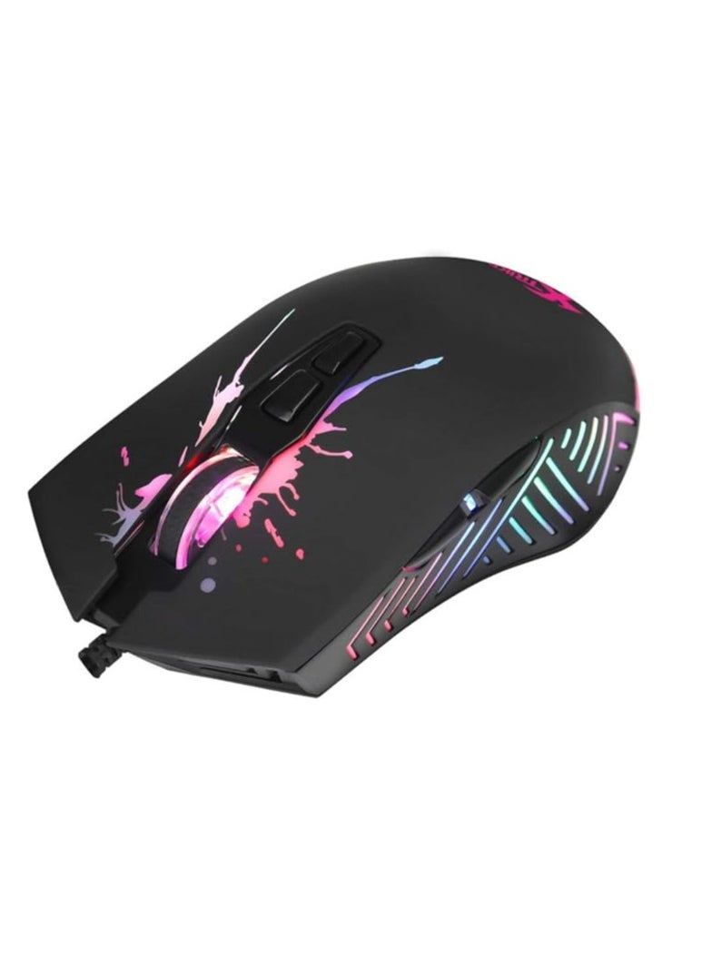 Xtrike me GM-215 Optical Gaming Mouse with DPI Adjustable (7200/4800/2400/1200) 7 Buttons, Backlit