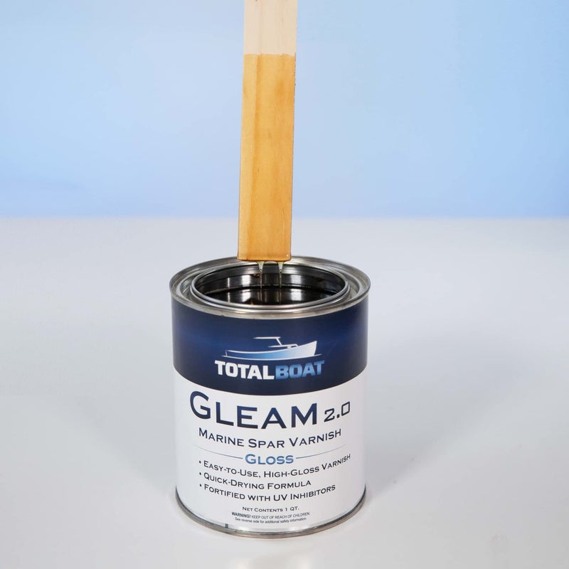 TotalBoat Gleam Marine Spar Varnish, Gloss and Satin Polyurethane Finish for Wood, Boats and Outdoor Furniture (Satin Low-Sheen Quart) - Image 5