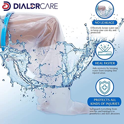 DIALDRCARE Adult waterproof seal Cast Cover Reusable Dressing Bandages Dry Protector for Shower Bath (LEG CAST PROTECTOR) - Image 4