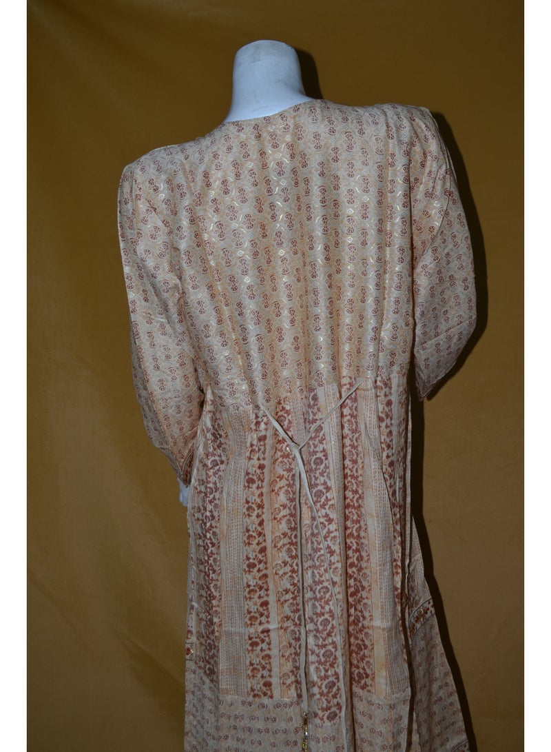 Zainah Elegant Women's Jalabiya – Modest Evening & Party Dress with Embroidery, Long Sleeves, and Adjustable Side Strips - Image 3