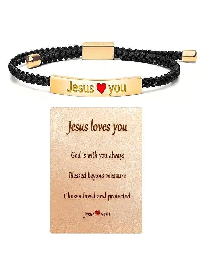 72ore Jesus Loves You Bracelets Jesus Bracelets for Women Christian Jewelry God Bracelet Faith Gifts - Image 1