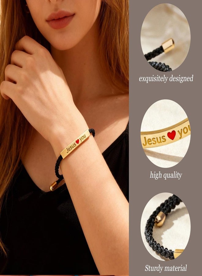 72ore Jesus Loves You Bracelets Jesus Bracelets for Women Christian Jewelry God Bracelet Faith Gifts - Image 4