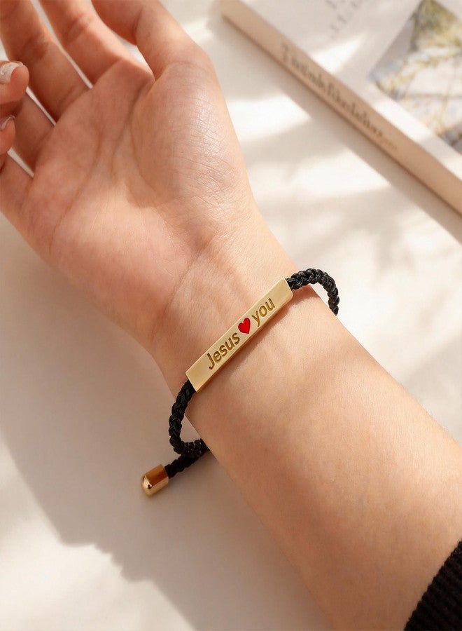 72ore Jesus Loves You Bracelets Jesus Bracelets for Women Christian Jewelry God Bracelet Faith Gifts - Image 2