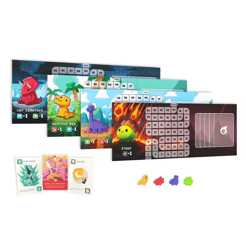 Unstable Games ألعاب غير مستقرة - لعبة الديناصورات السعيدة الأساسية - لعبة بطاقات مضحكة تنافسية للتخريب للأطفال والمراهقين والبالغين - 2-4 لاعبين، إدارة اليد - Image 4