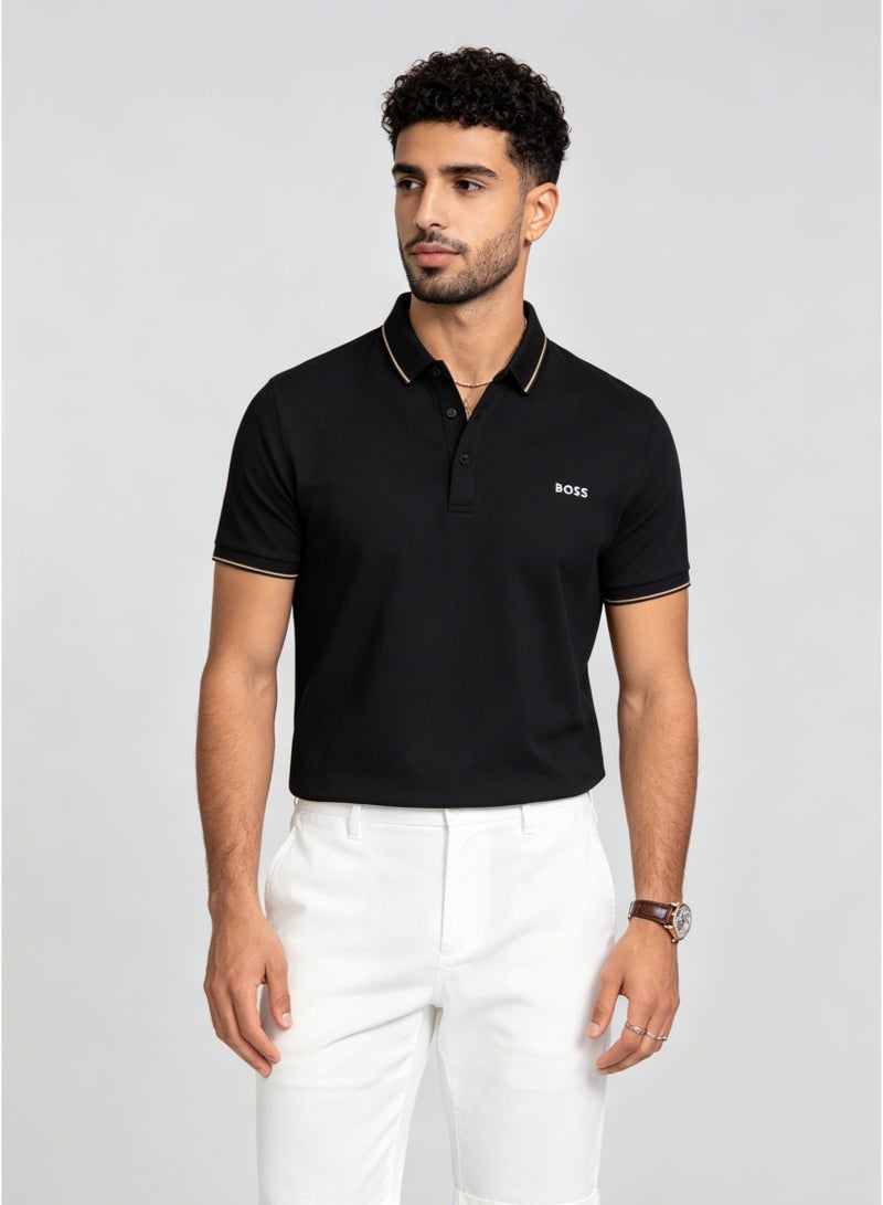 BOSS Men's Classic Short Sleeve Polo Shirt - Black - Image 4