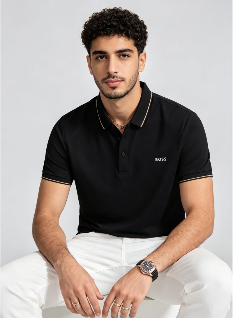 BOSS Men's Classic Short Sleeve Polo Shirt - Black - Image 3