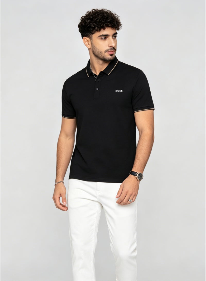 BOSS Men's Classic Short Sleeve Polo Shirt - Black - Image 2
