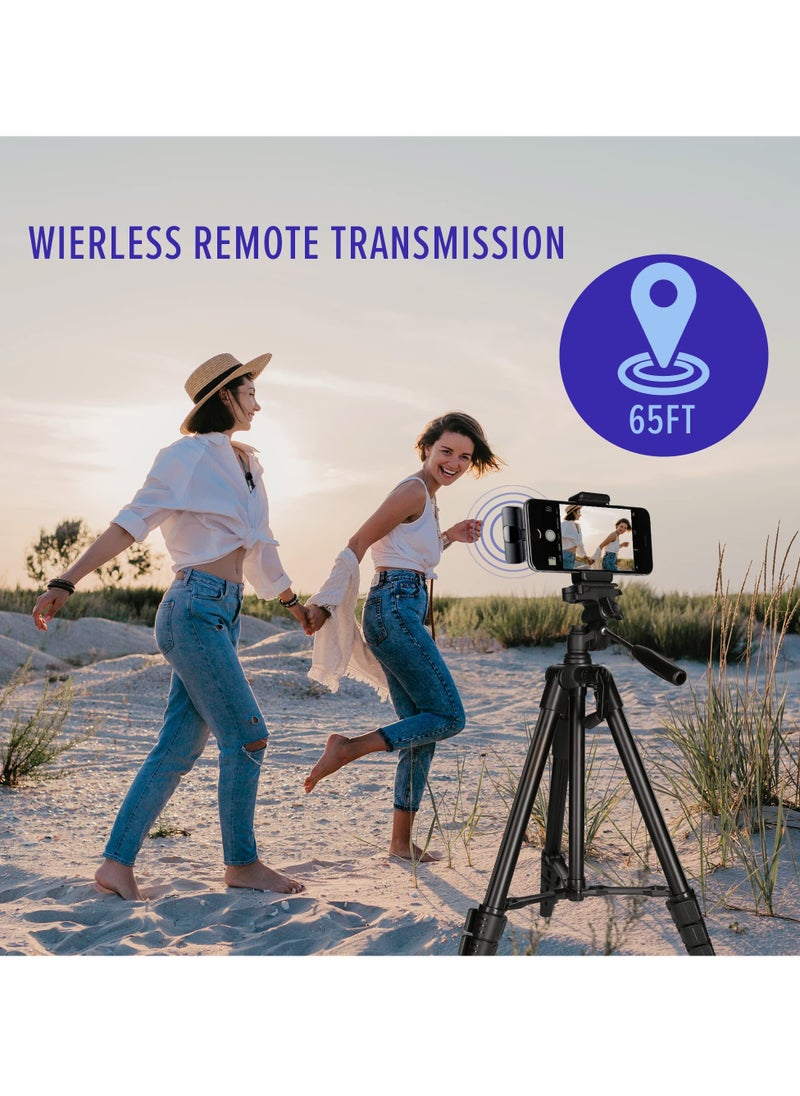 Houmt - Wireless Microphone for iPhone 2 PCS Mini Microphone iPhone Microphone for Video Recording Wireless Lavalier Mic iPhone Professional Wireless Lapel Microphone - Image 1