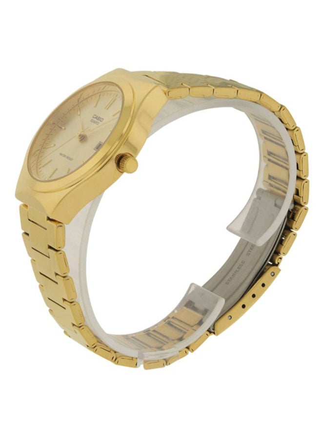 CASIO Men Enticer Stainless Steel Quartz Analog Watch MTP-1170N-9ARDF - 40 mm - Gold - Image 3