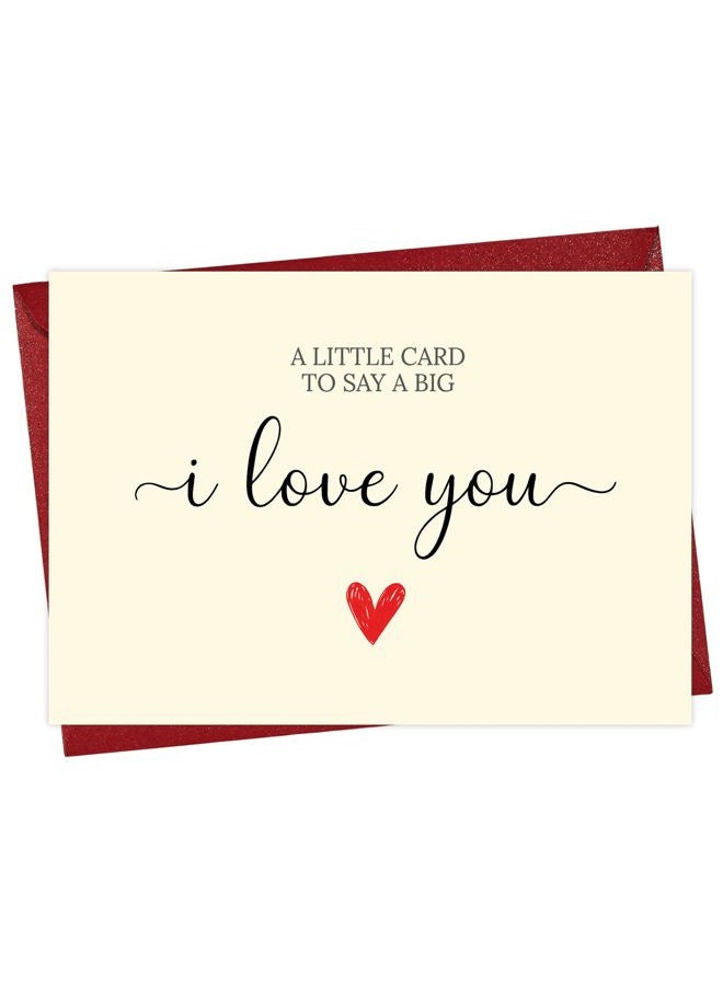 Cheerin Romantic Valentines Day Card with Envelopes - Sweetest Day Cards for Him and Her - Anniversary Card for Husband, Wife, Fiance, Boyfriend, Girlfriend - Birthday Card Gift 5x7 Inch - Image 1