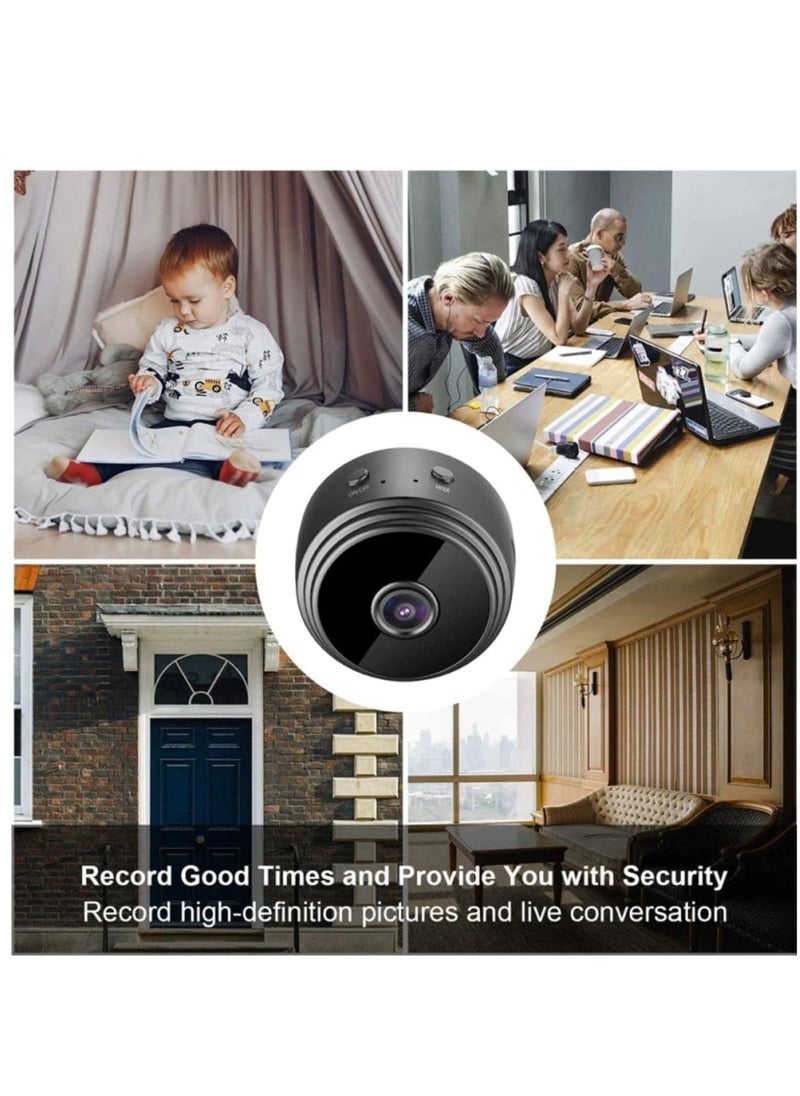 WiFi Mini Magnetic  Wireless Spy Hidden HD 1080P Small Portable Round Camera, Indoor Security Camera, Motion Detection, Instant Notifications Night Vision Camera