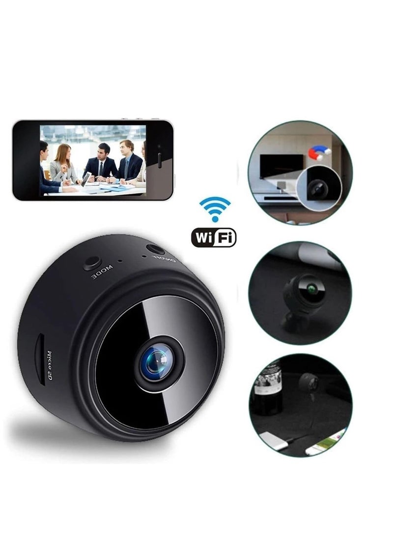 WiFi Mini Magnetic  Wireless Spy Hidden HD 1080P Small Portable Round Camera, Indoor Security Camera, Motion Detection, Instant Notifications Night Vision Camera