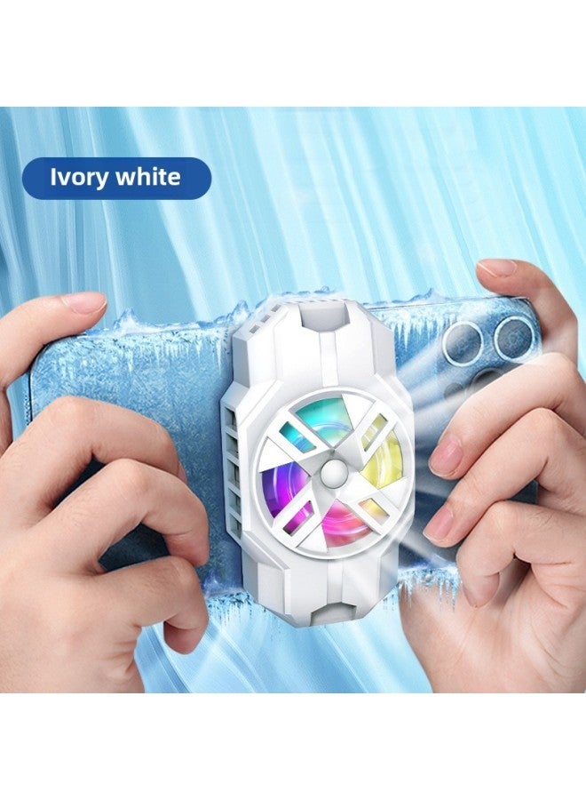 Mobile Phone Air Conditioning Radiator S5 Digital Display Frequency Conversion Cooling Semiconductor Refrigeration Back Clip Source Factory-Color:S3 2323 Refrigeration-Ivory White (Economy) - Image 1