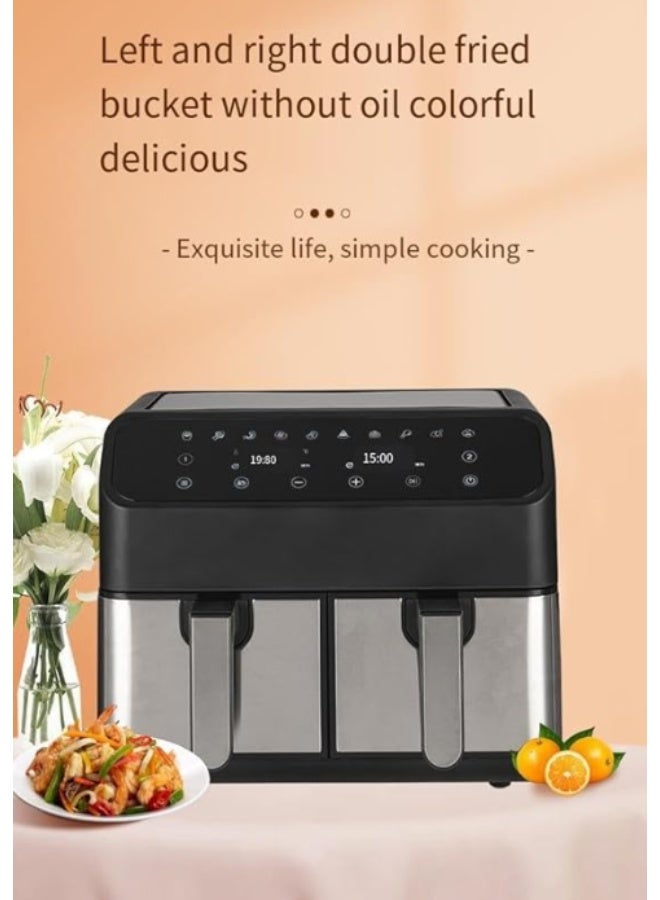 Kogan 8L Digital Air Fryer KA8LDZNMIDA – 1800W Oil-Free Cooker, LED Touch Display, Adjustable Temperature & Timer, Large Capacity for Family Cooking – Black - Image 4