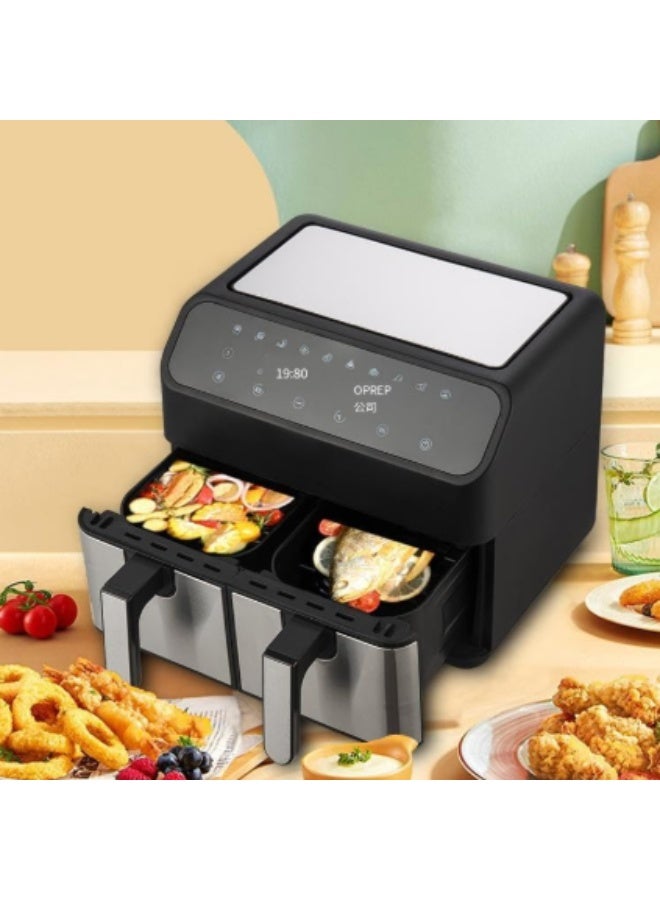 Kogan 8L Digital Air Fryer KA8LDZNMIDA – 1800W Oil-Free Cooker, LED Touch Display, Adjustable Temperature & Timer, Large Capacity for Family Cooking – Black - Image 3
