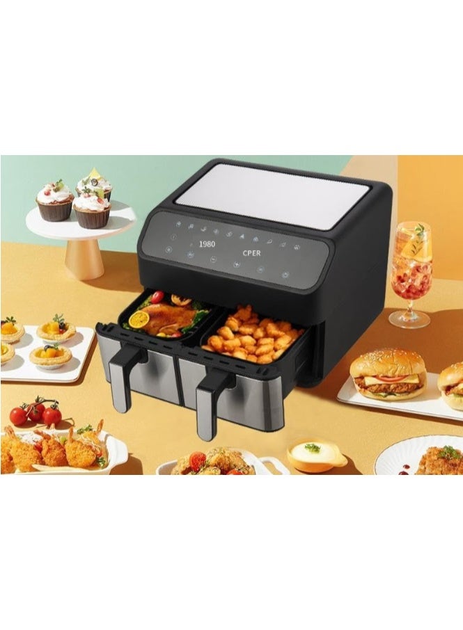 Kogan 8L Digital Air Fryer KA8LDZNMIDA – 1800W Oil-Free Cooker, LED Touch Display, Adjustable Temperature & Timer, Large Capacity for Family Cooking – Black - Image 2