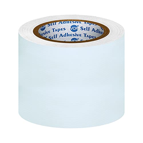 VCR White Duct Tape - 18 Meters in Length 96mm / 4" Width - 1 Roll Per Pack - Strong Book Binding Tape - Waterproof Heavy Duty Duct Tape - Image 1