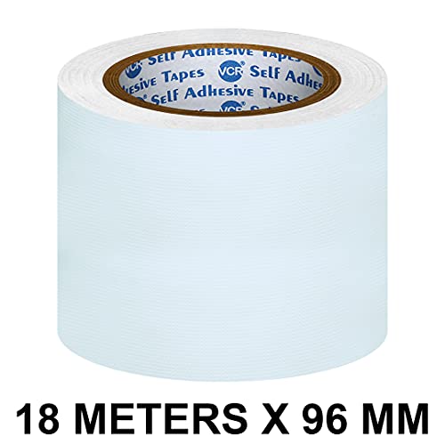 VCR White Duct Tape - 18 Meters in Length 96mm / 4" Width - 1 Roll Per Pack - Strong Book Binding Tape - Waterproof Heavy Duty Duct Tape - Image 2