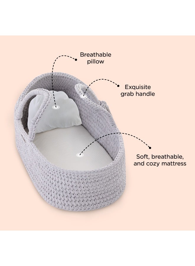 TEKNUM Moses Rope Basket - Grey - Image 3