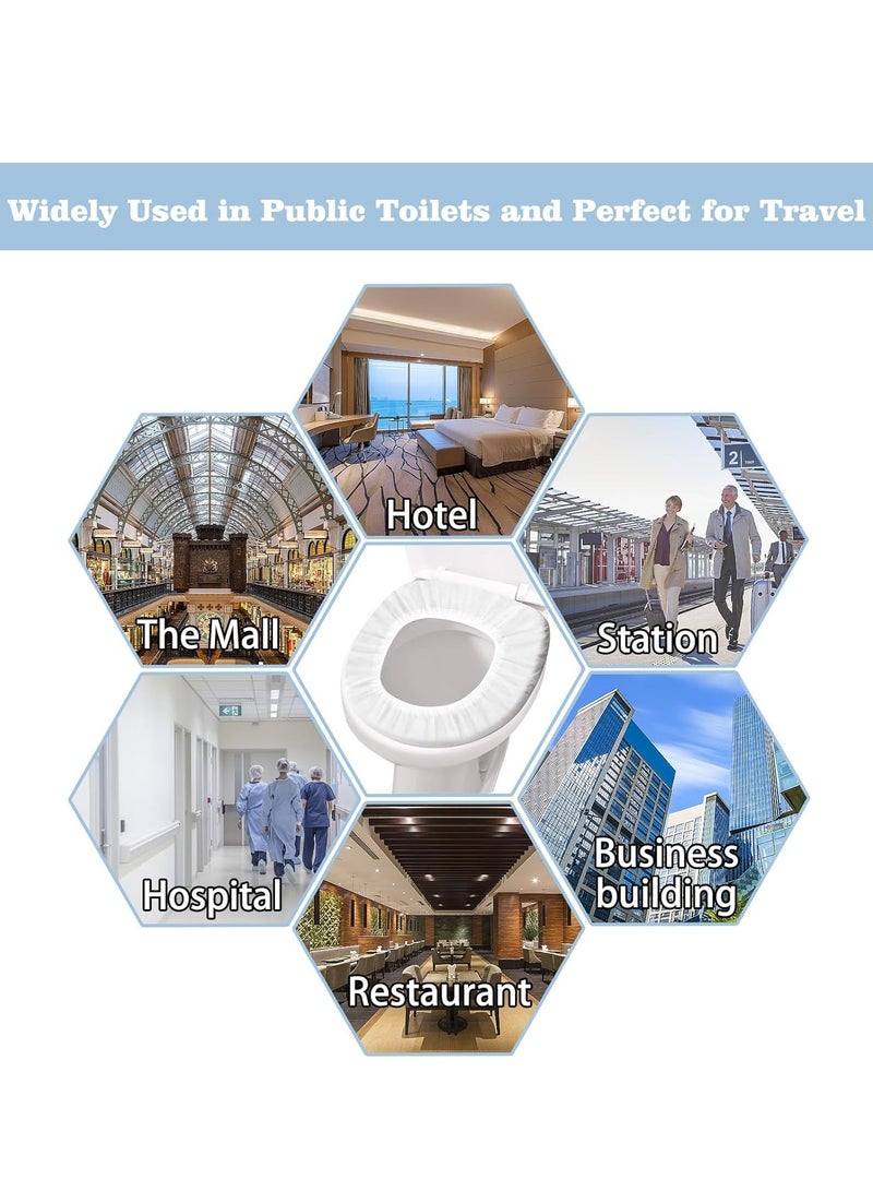 20 قطعة أغطية مقاعد مراحيض قابلة للتصرف من قماش غير منسوج مقاوم للماء، أغطية مقاعد مراحيض قابلة للتصرف للسفر، أغطية مقاعد قابلة للتصرف للتنزه، الفندق، المستشفى، المراحيض العامة (عبوة فردية) - Image 3