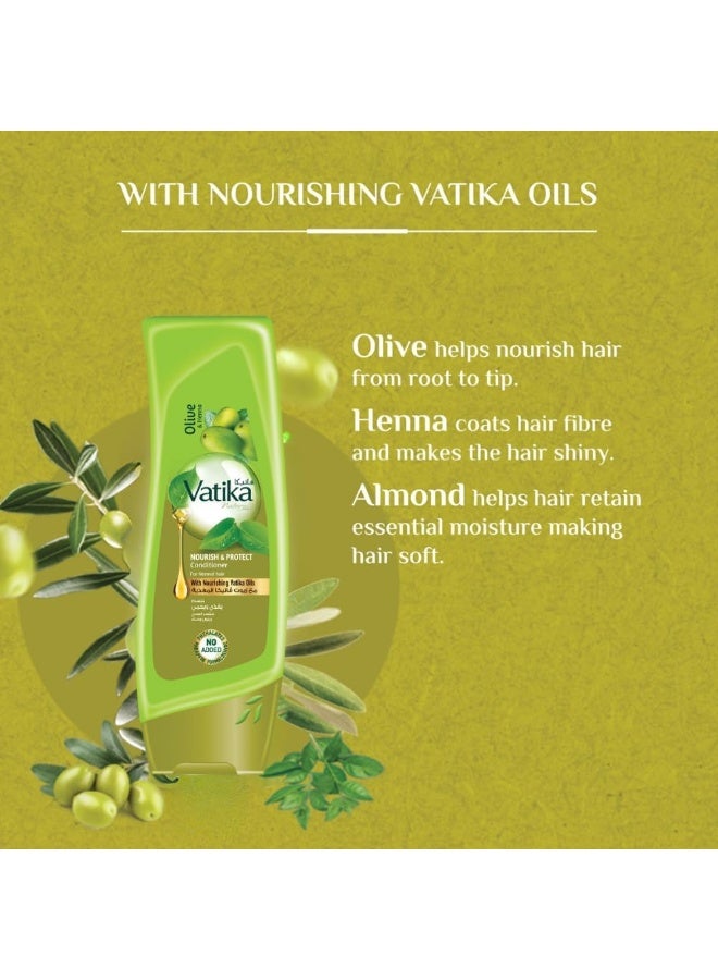 Vatika Naturals Nourish & Protect Conditioner 400ml | Enriched With Olive & Henna | Root to Tip Nourishment | For Normal Hair - Image 5