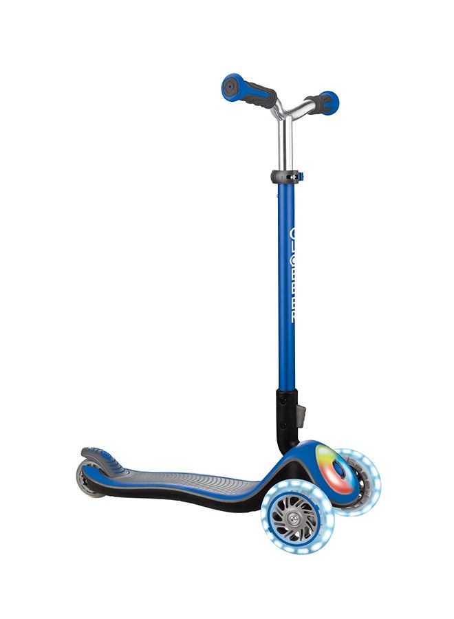 Globber Elite Prime Lights Scooter - Navy Blue - Image 1