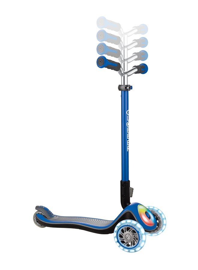 Globber Elite Prime Lights Scooter - Navy Blue - Image 3
