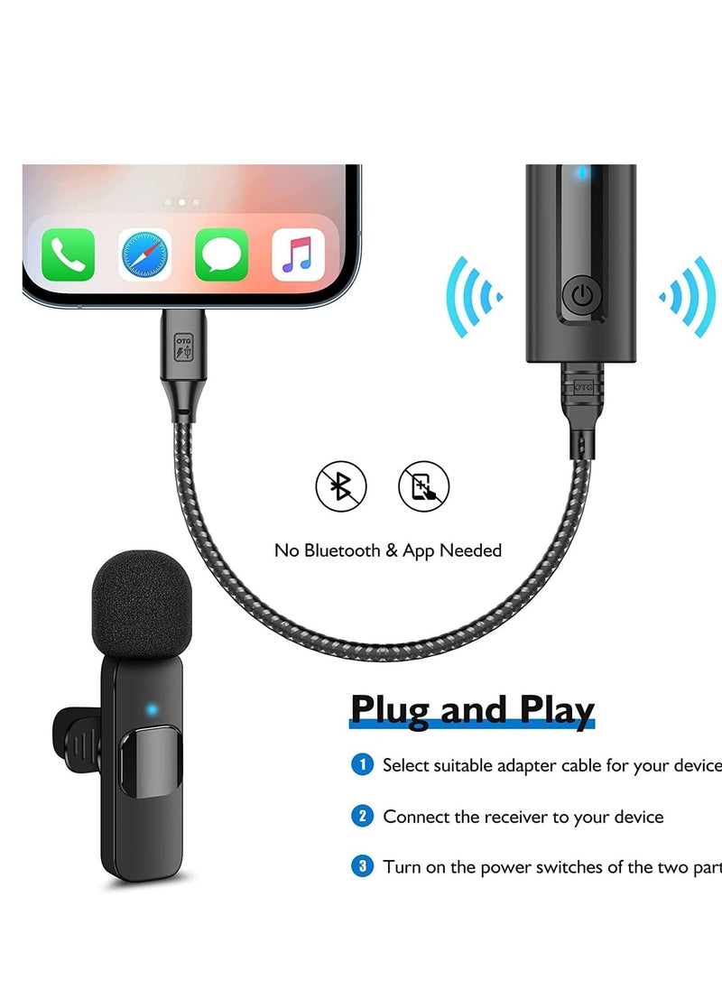 ELTRAZONE Professional Wireless Lavalier Microphone for iPhone, Android Phone, Camera - Recording Condenser Mic Ultra Low Delay, Lapel Noise canceling Mic for Video YouTube Interview Tiktok Vlog - Image 2