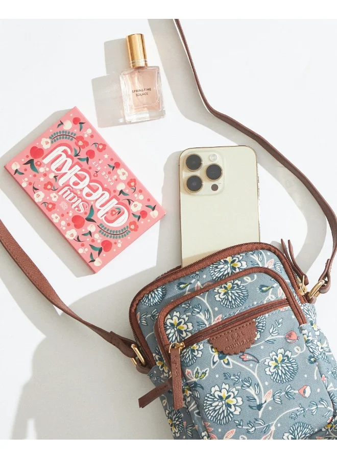 Chumbak TEAL BY CHUMBAK Crossbody Sling Bag for Women | Stylish Printed Canvas Box Sling bag | Multipurpose Daily use Bag for Office/College/Travel