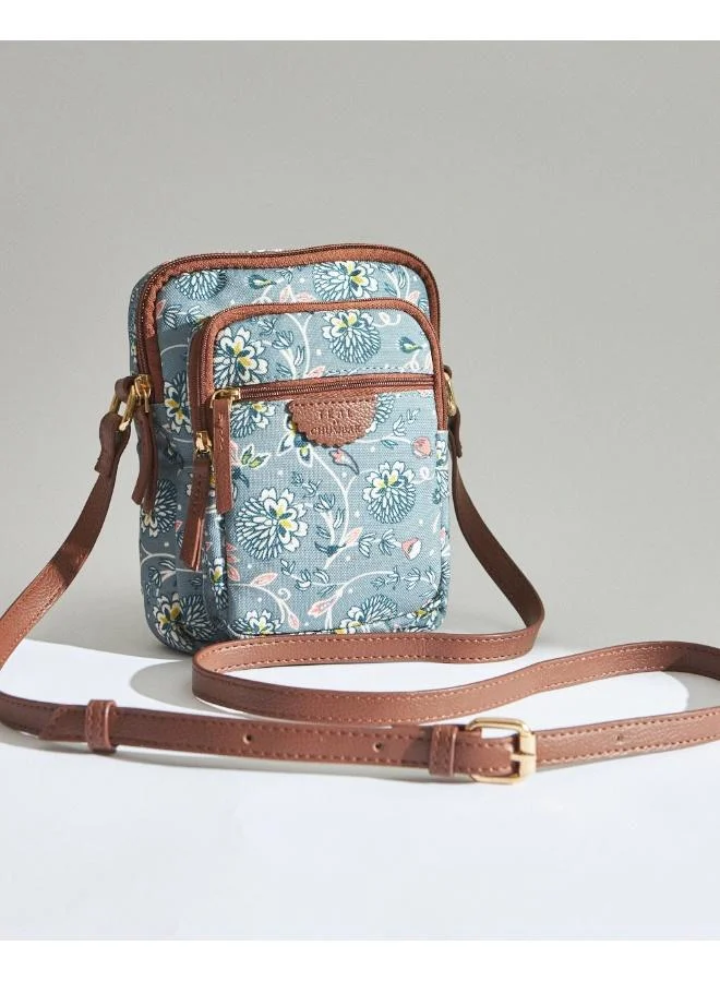 Chumbak TEAL BY CHUMBAK Crossbody Sling Bag for Women | Stylish Printed Canvas Box Sling bag | Multipurpose Daily use Bag for Office/College/Travel