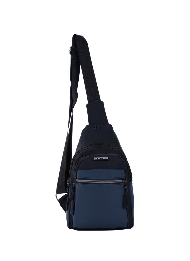 PARAJOHN Men's Chest Bag, Suitable for Outdoor Sports, Leisure and Travel, Canvas Fabric, with Earphone Hole  - Image 1