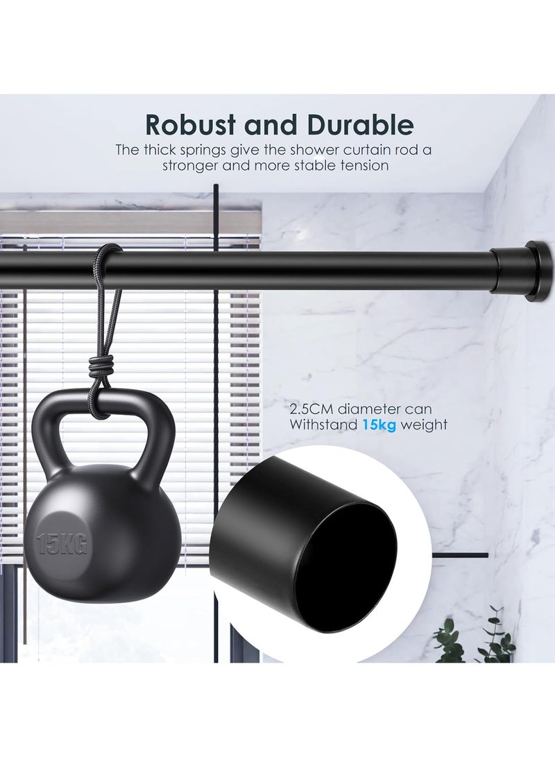 INSIJAM Shower Curtain Pole No Drilling No Rust Telescopic Shower Rail Shower Curtain Pole Extendable for Bathroom Kitchen Door Room Divider Net Voile Curtain - Image 3