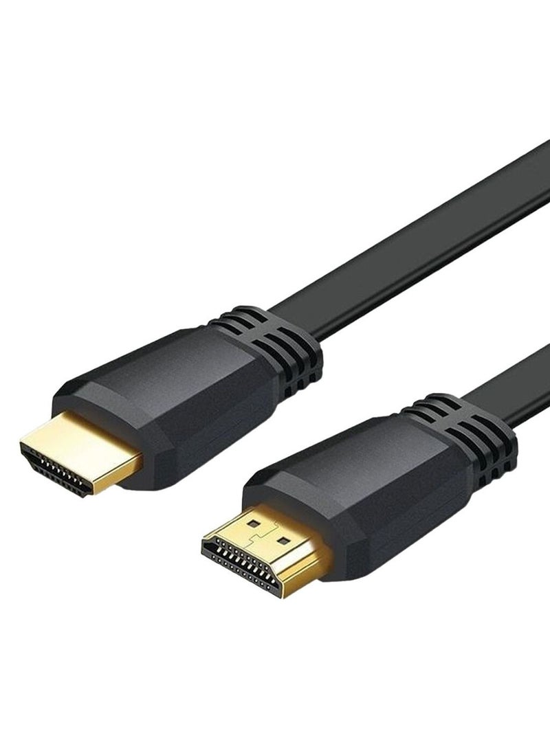 Generic 4K@60hz HDMI Male To Male Flat Cable, Ultra HD, 10.2Gbps, 3 Meter - Black  - Image 1