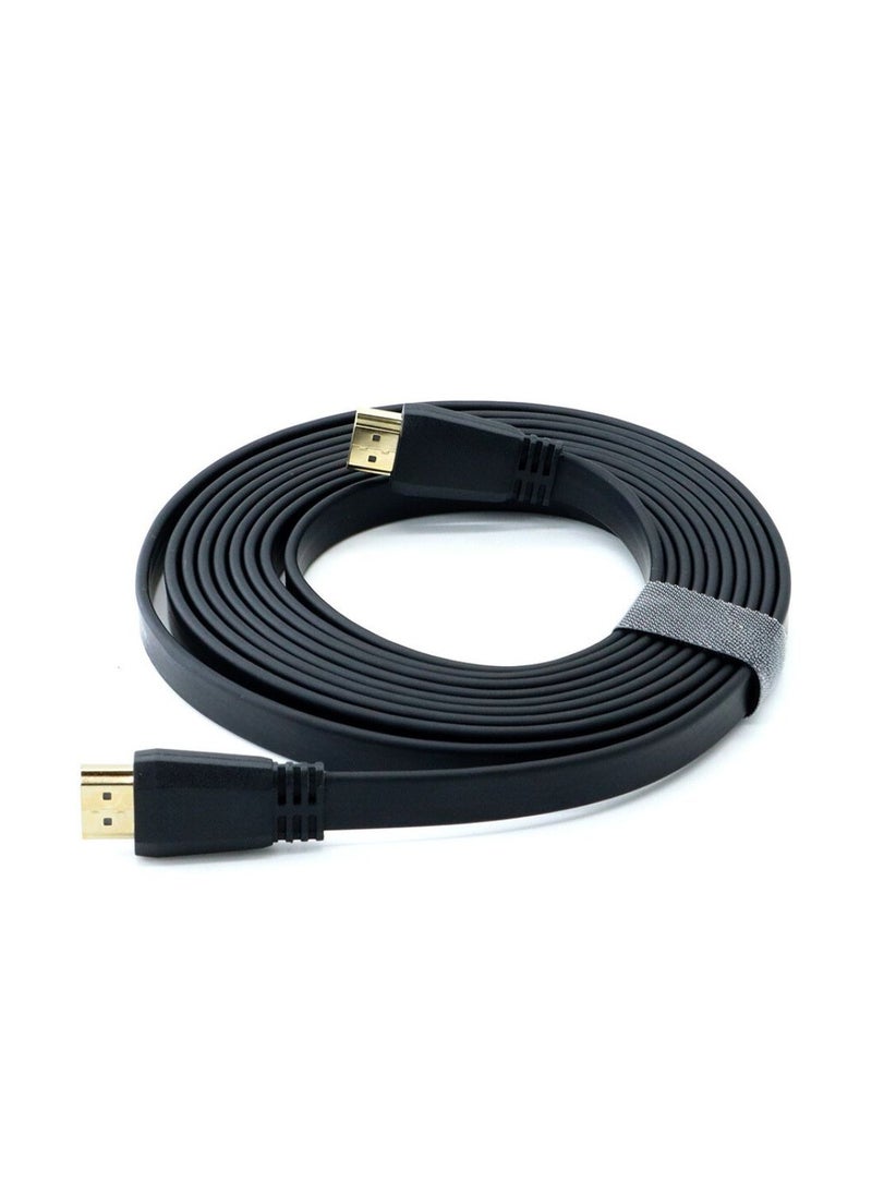 Generic 4K@60hz HDMI Male To Male Flat Cable, Ultra HD, 10.2Gbps, 3 Meter - Black  - Image 2