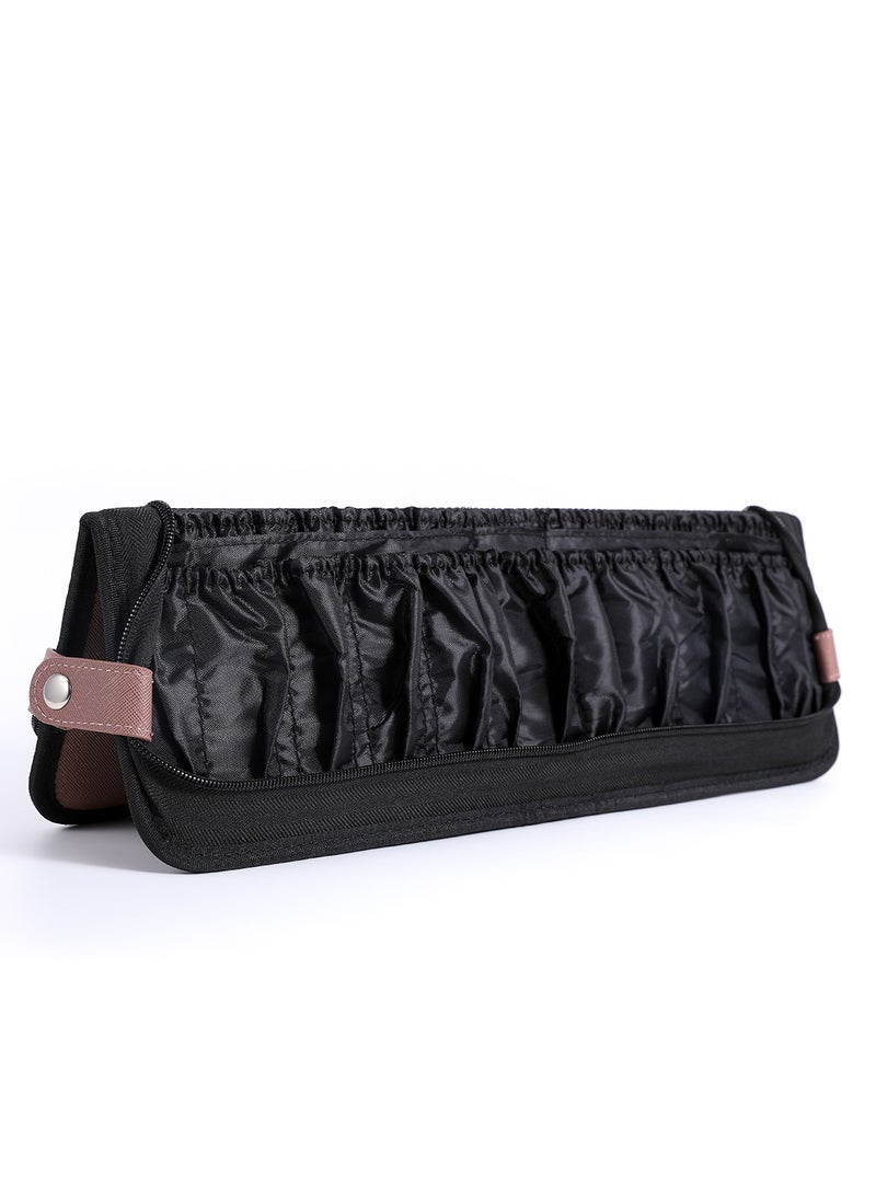 DUcare Makeup Brush Organizer 30pcs Folding Travel Professional Makeup Brushes Case Bag Stand-up Cosmetic Bag Artist Storage Bag (Only Bag)  - Image 3