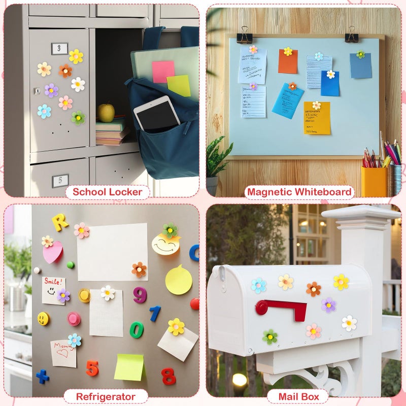 Saysurey 24 Pcs Valentines Day Gift Cards and 24 Pcs Flower Fridge Magnets for Valentines Day School Exchange Gifts Classroom Prizes February Party Favors Supplies - Image 4