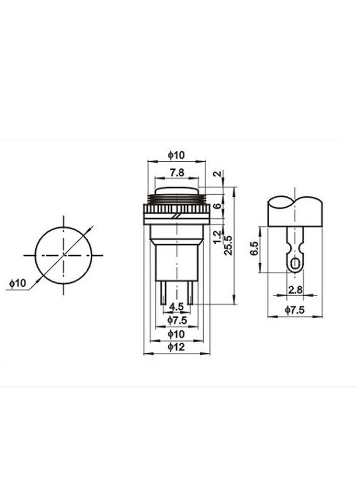 Gajrup Gajrup Push ON Push OFF Switch Button Switches SelfLock OnOff 2 pin Push Button Switch Green Pack of 5 pc  - Image 3