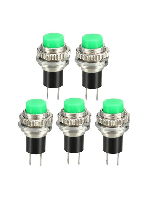 Gajrup Push ON Push OFF Switch Button Switches SelfLock OnOff 2 pin Push Button Switch Green Pack of 5 pc