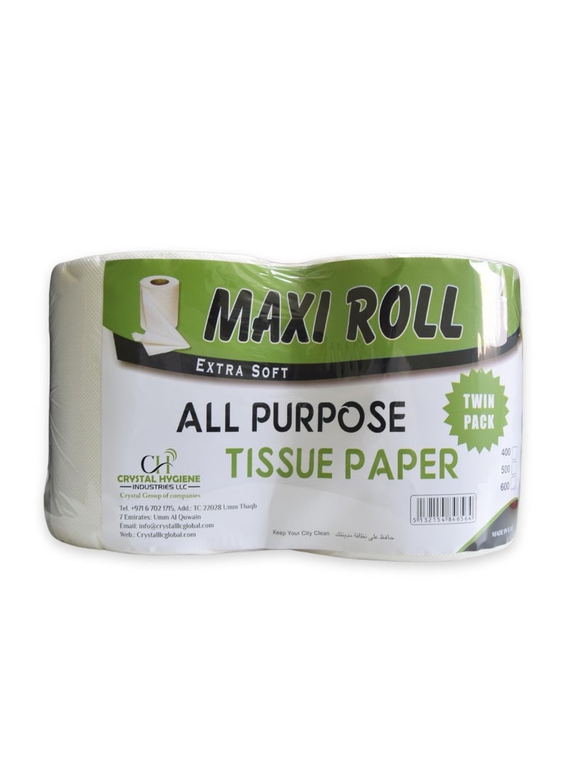 ماكسي رول – عبوة مزدوجة 1.2 كجم, عبوة من 2 - مناشف ورقية للمطبخ عالية الجودة - Image 2