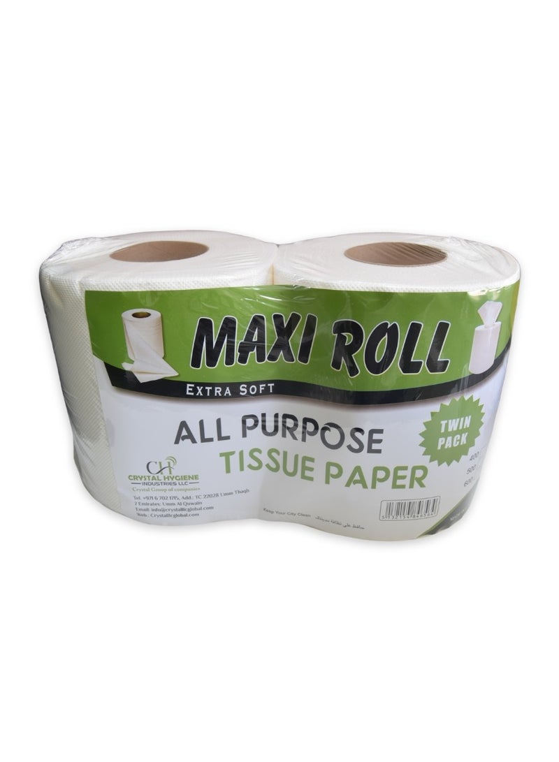 ماكسي رول – عبوة مزدوجة 1.2 كجم, عبوة من 2 - مناشف ورقية للمطبخ عالية الجودة - Image 1